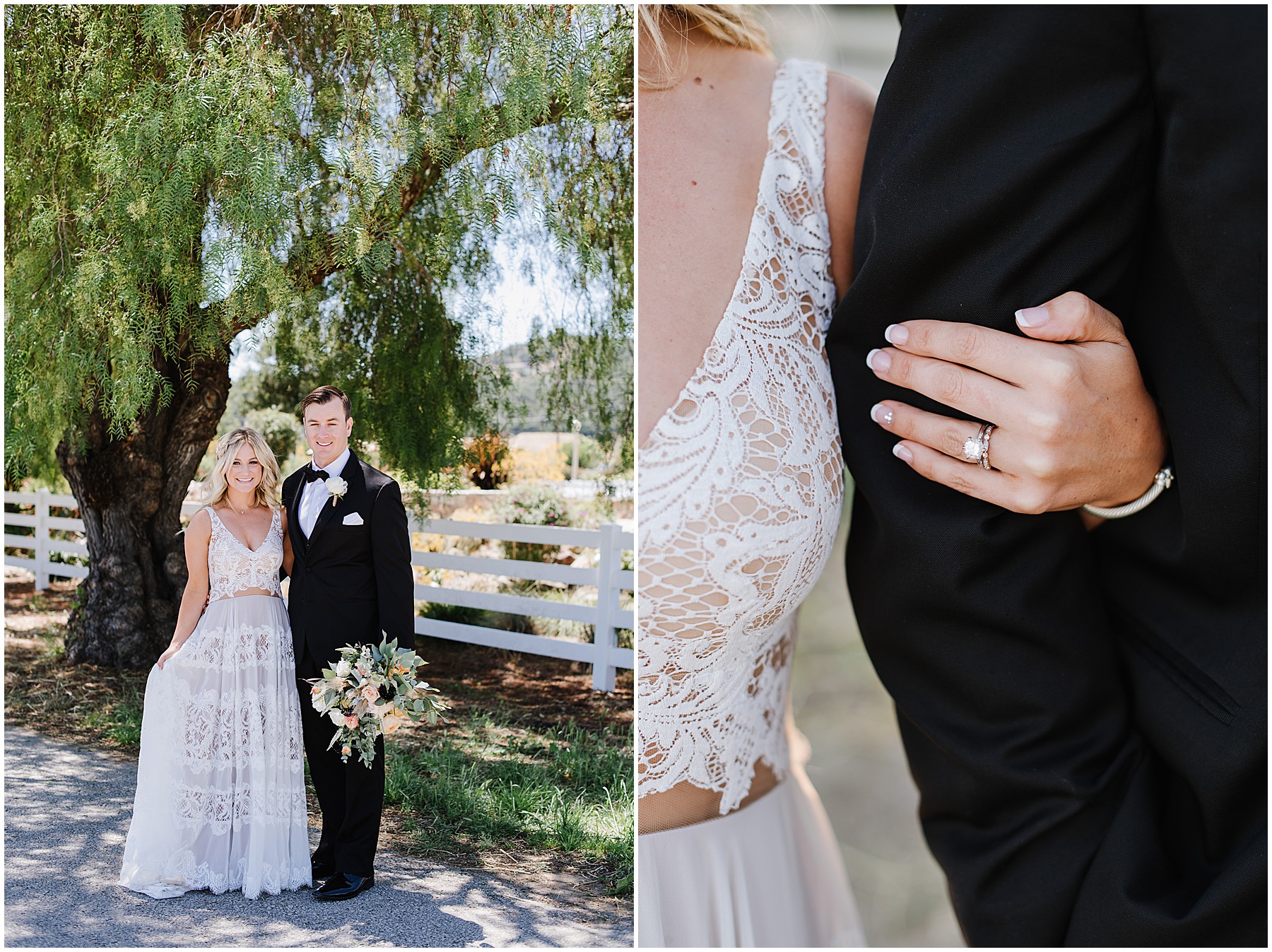 The White Barn - Edna Valley Summer Wedding with Neutrals and Black