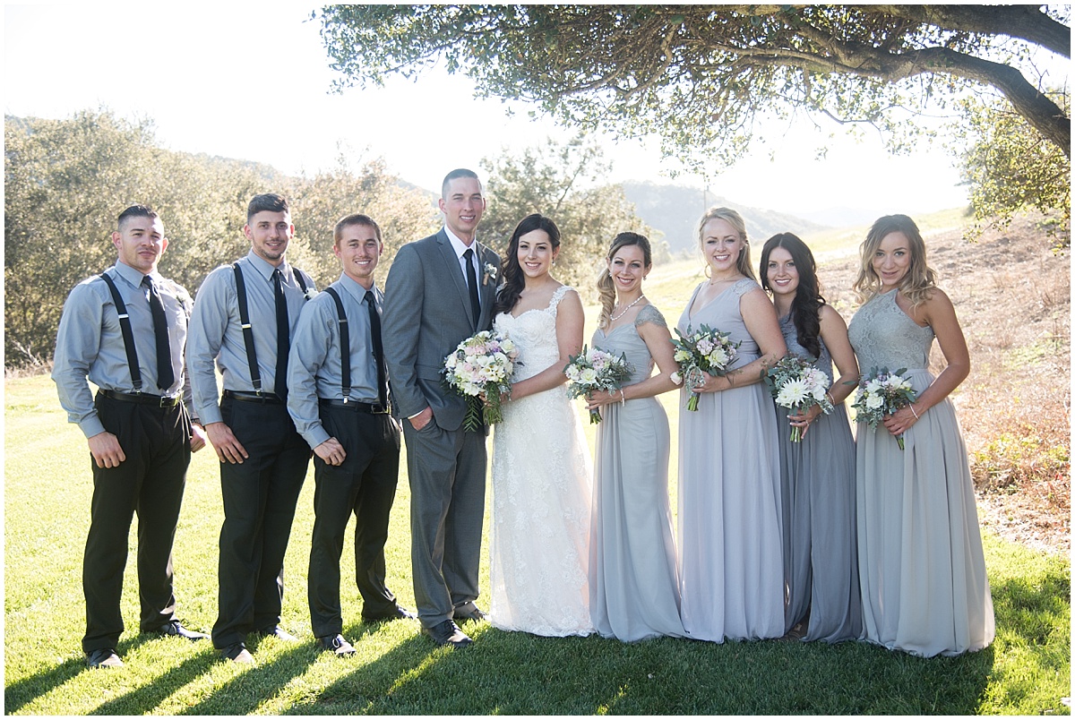 Spring Wedding with grey, pinks, san luis obispo wedding on the central coast at Loma Grande Ranch, California