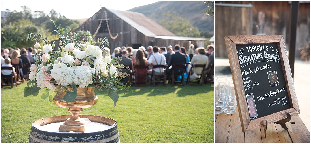 Natalie and Chris married at Higuera Ranch in San Luis Obispo, California navy and blush