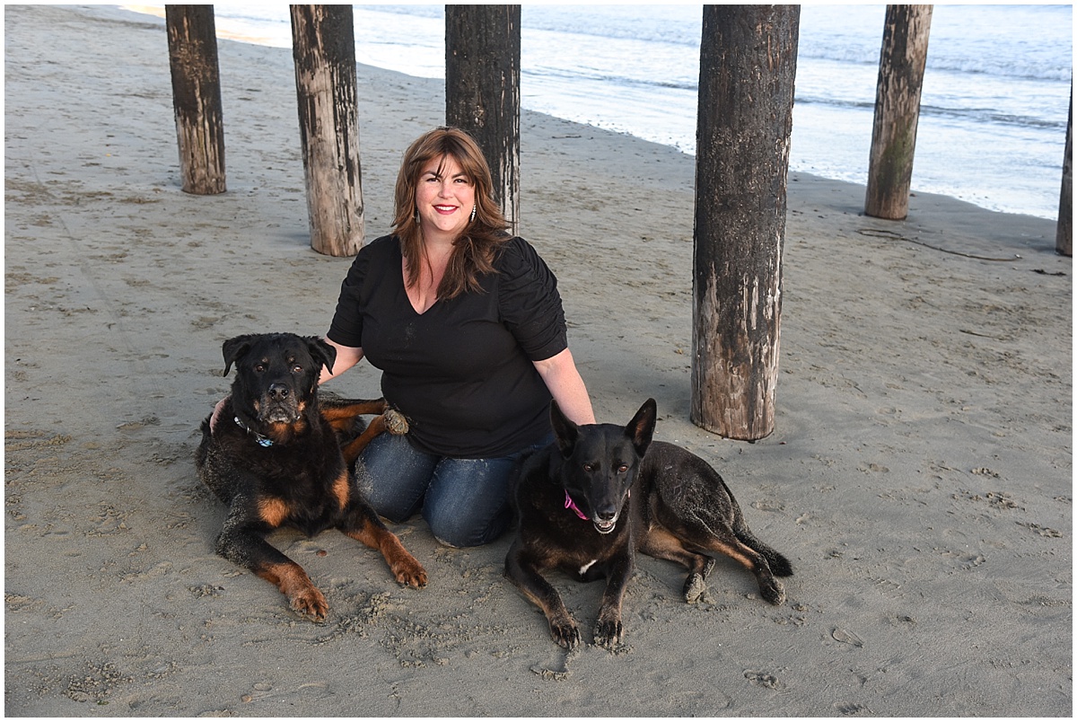 Pet Photography at Avila Beach with a German Shepherd & Rottweiler