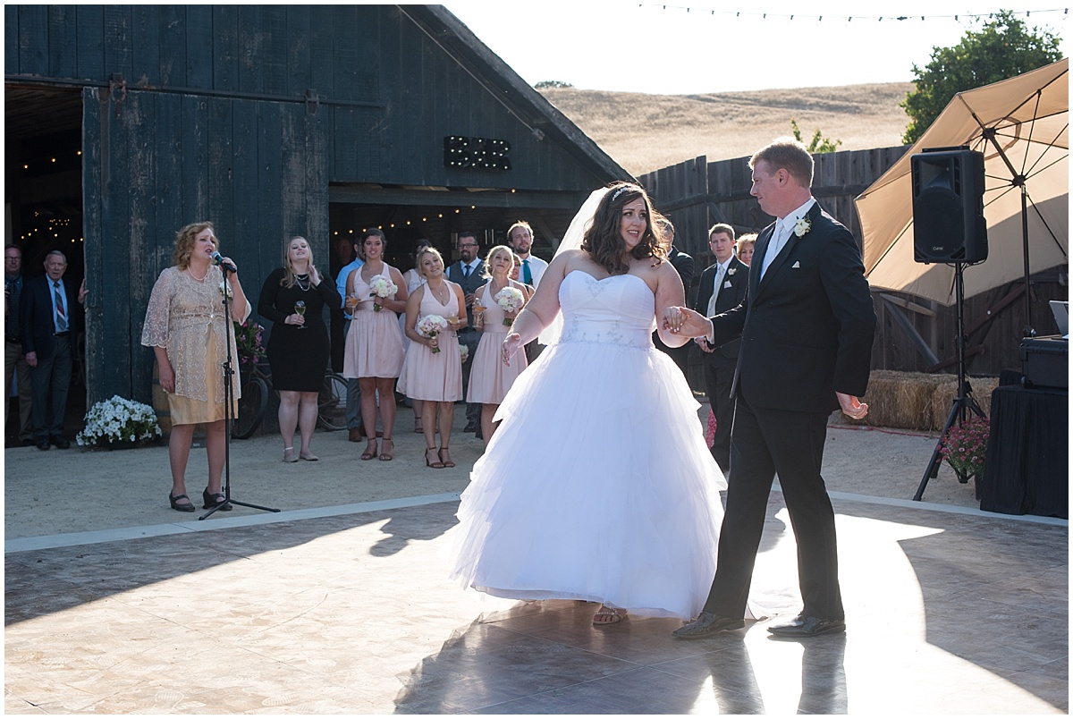 Loma Grande Ranch Summer Wedding in San Luis Obispo, California with black suits, pinks, champagne