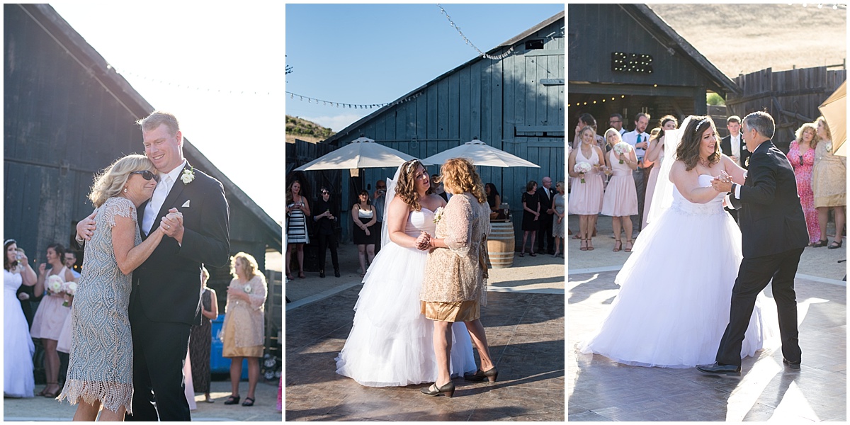Loma Grande Ranch Summer Wedding in San Luis Obispo, California with black suits, pinks, champagne