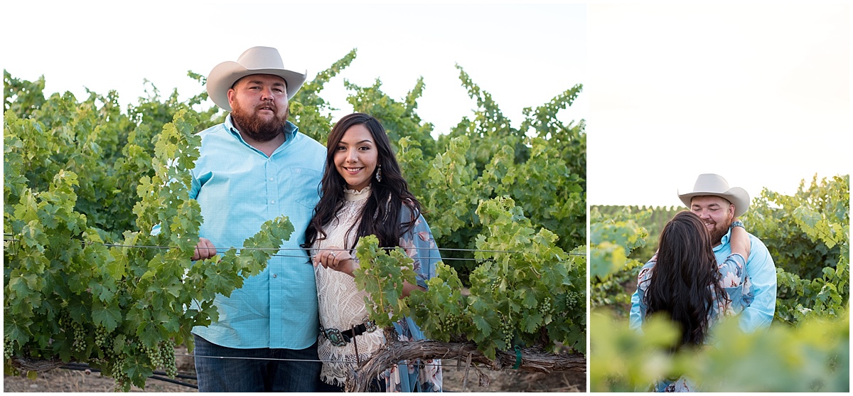 San Miguel Ranch Engagement Shoot with denim, roses, pig, and boots, country wedding