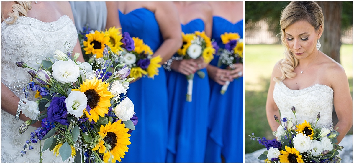 Santa Maria Elks Lodge Wedding, Royal Blue, White, sunflowers