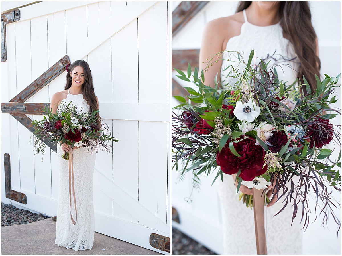 Sangria Splash into Fall Styled Shoot at The White Barn in Edna Valley, San Luis Obispo, California with berry hues and navy