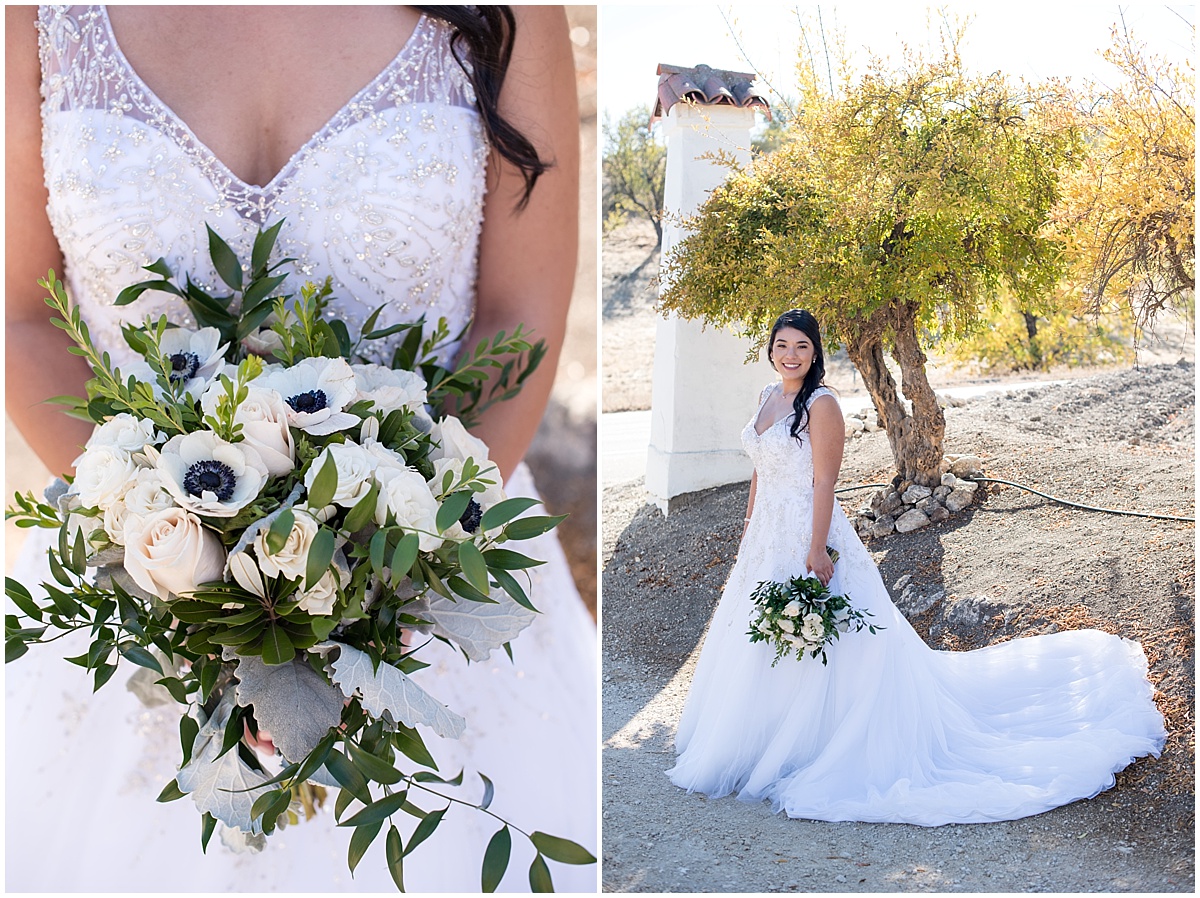 Paso Robles Backyard Wedding with Black, Gold, and Greenery, Fall Wedding in San Luis Obispo, California