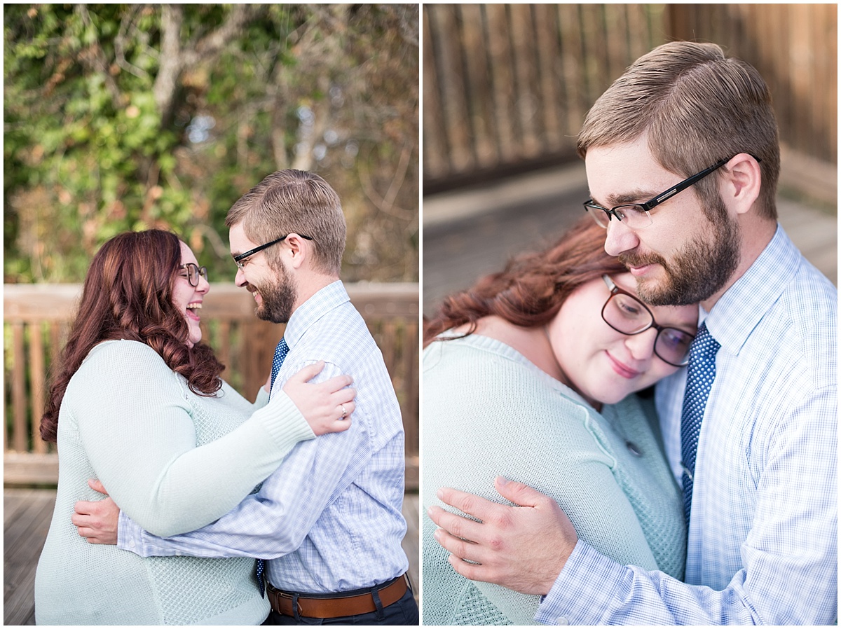 Downtown Arroyo Grande Village Winter Engagement Session with sweaters