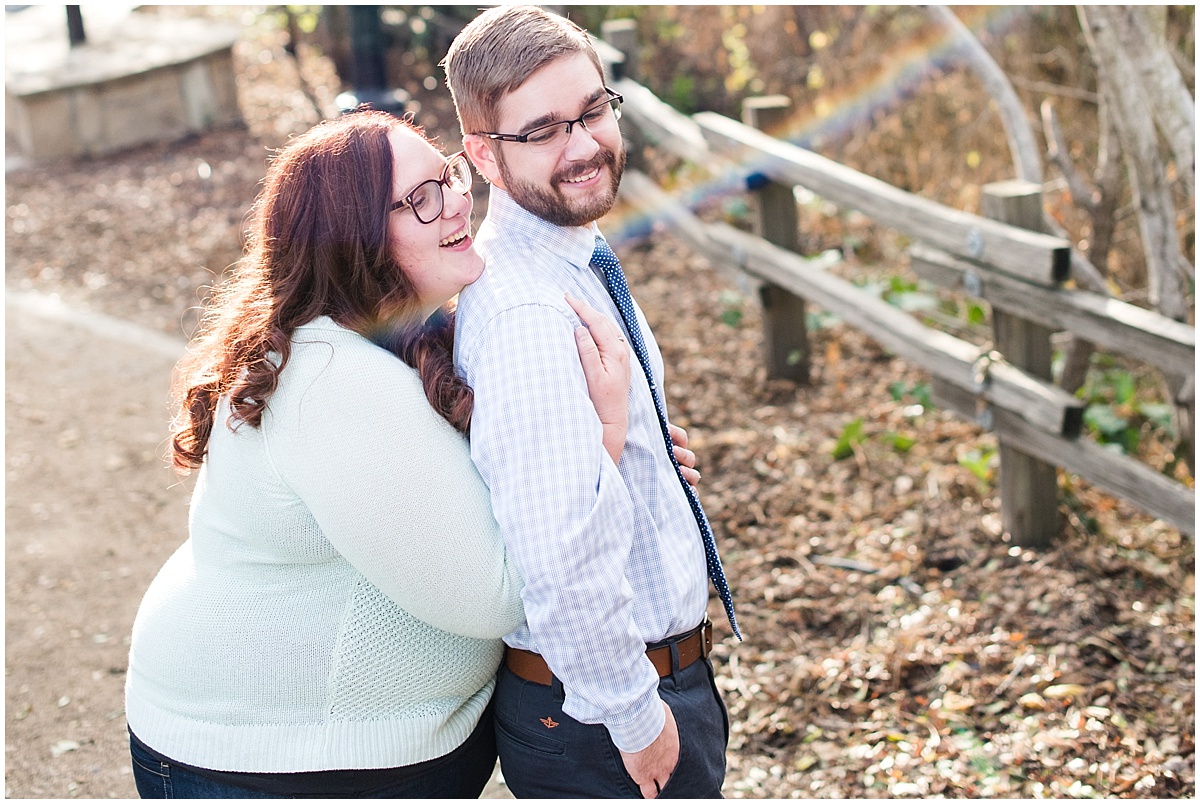 Downtown Arroyo Grande Village Winter Engagement Session with sweaters