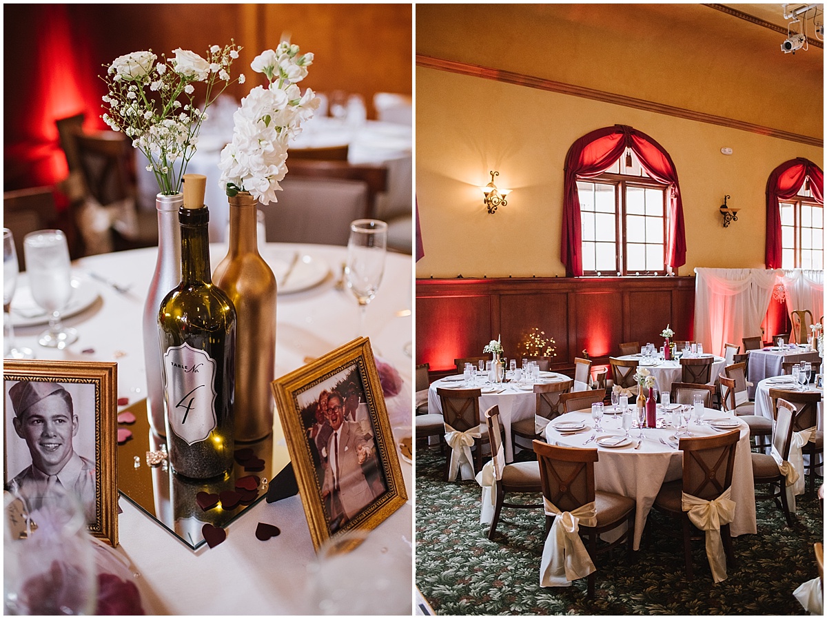 Paso Robles Inn Spring Garden Wedding with burgundy and florals