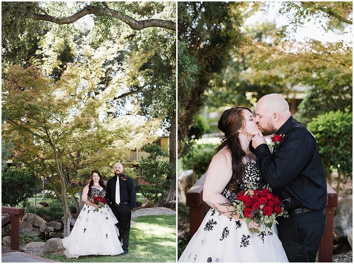 Paso Robles Inn Fall Wedding with Black and Red
