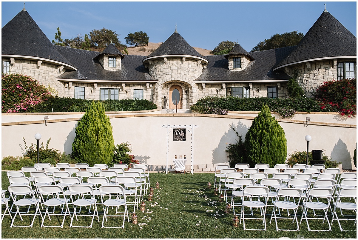 Castle Noland Fall Wedding with Succulents, black, sage, and orange in San Luis Obispo, California