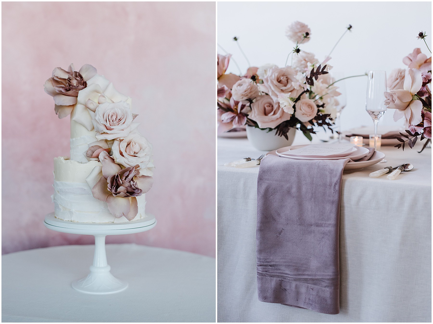 San Fransisco Elegant Editorial Styled Shoot with rose and lilac colors