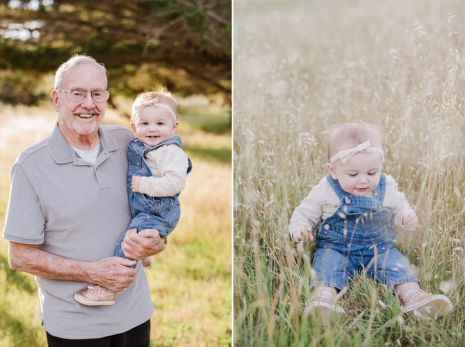 Photos with Grandfather and Grandson in Laguna Lake Park in San Luis Obispo County