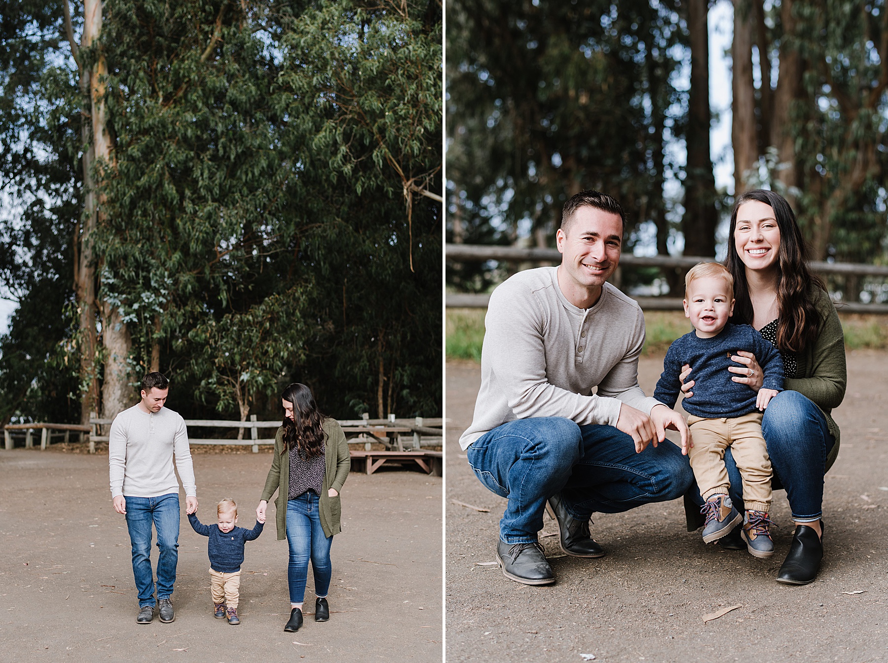 Small Family Photos in Monarch Butterfly Grove in San Luis Obispo County