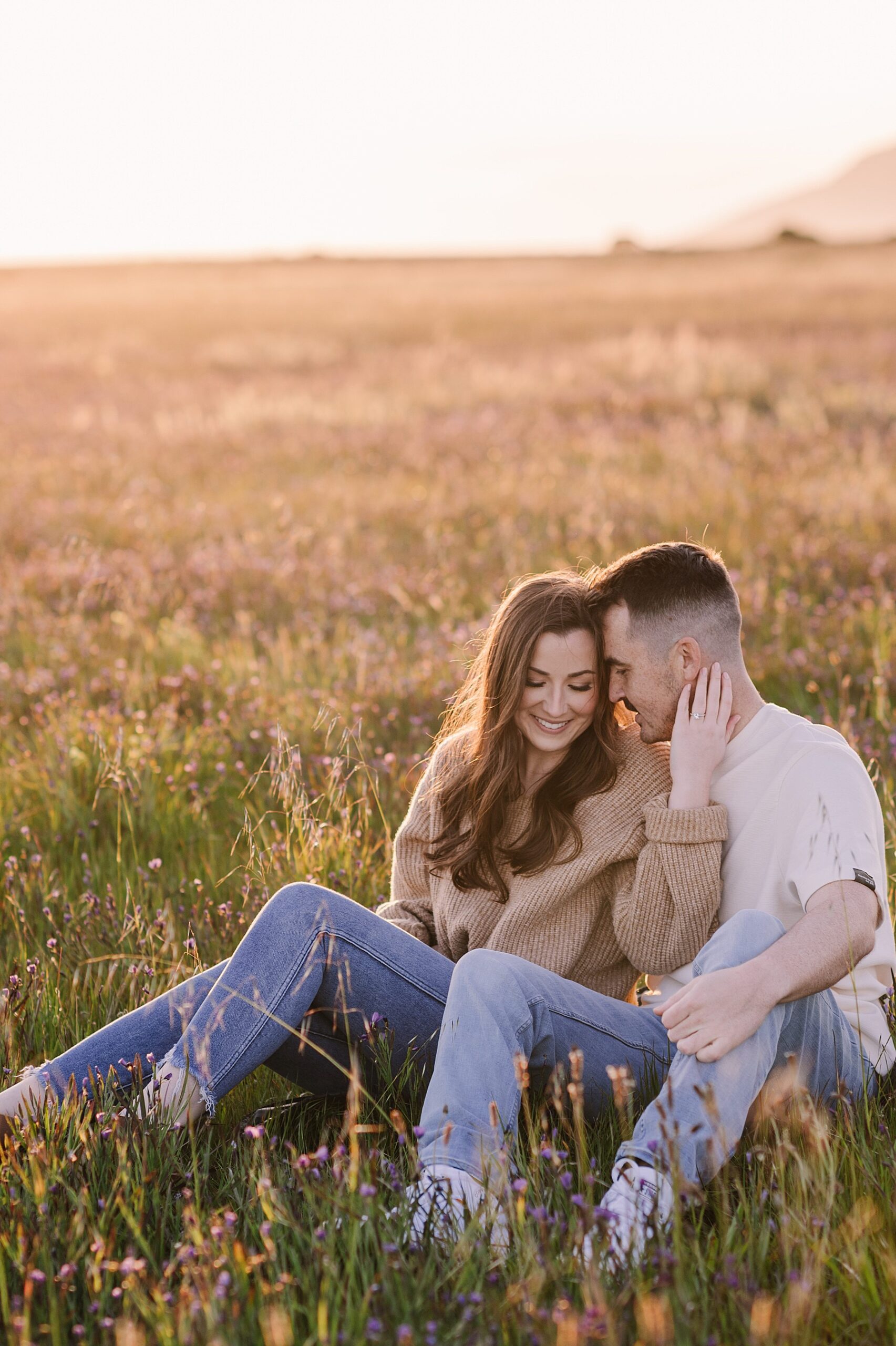 Spring wildflower engagement session on the Central Coast