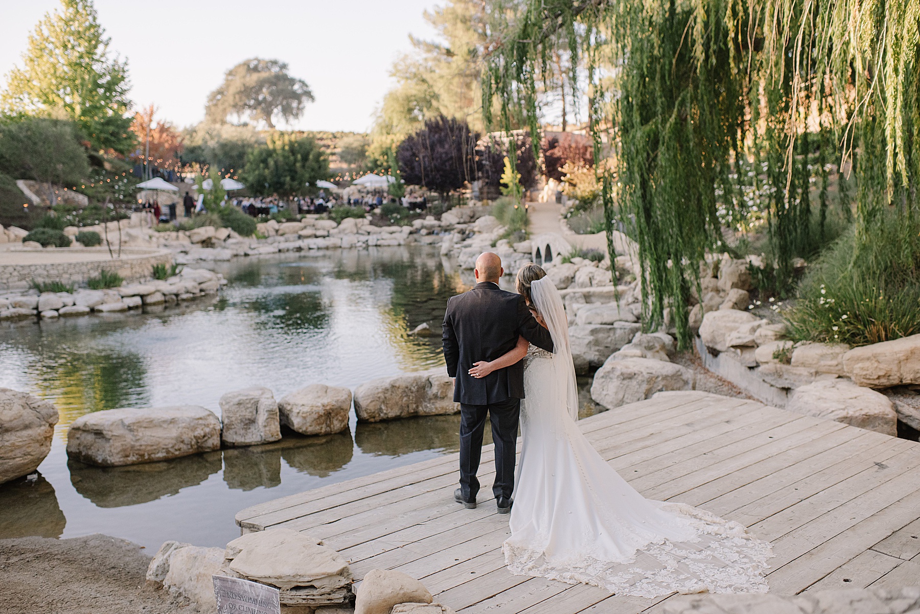 How to have a stress-free wedding day. Couple taking it all in and being present on thier wedding day. Terra Mia Paso Robles, California