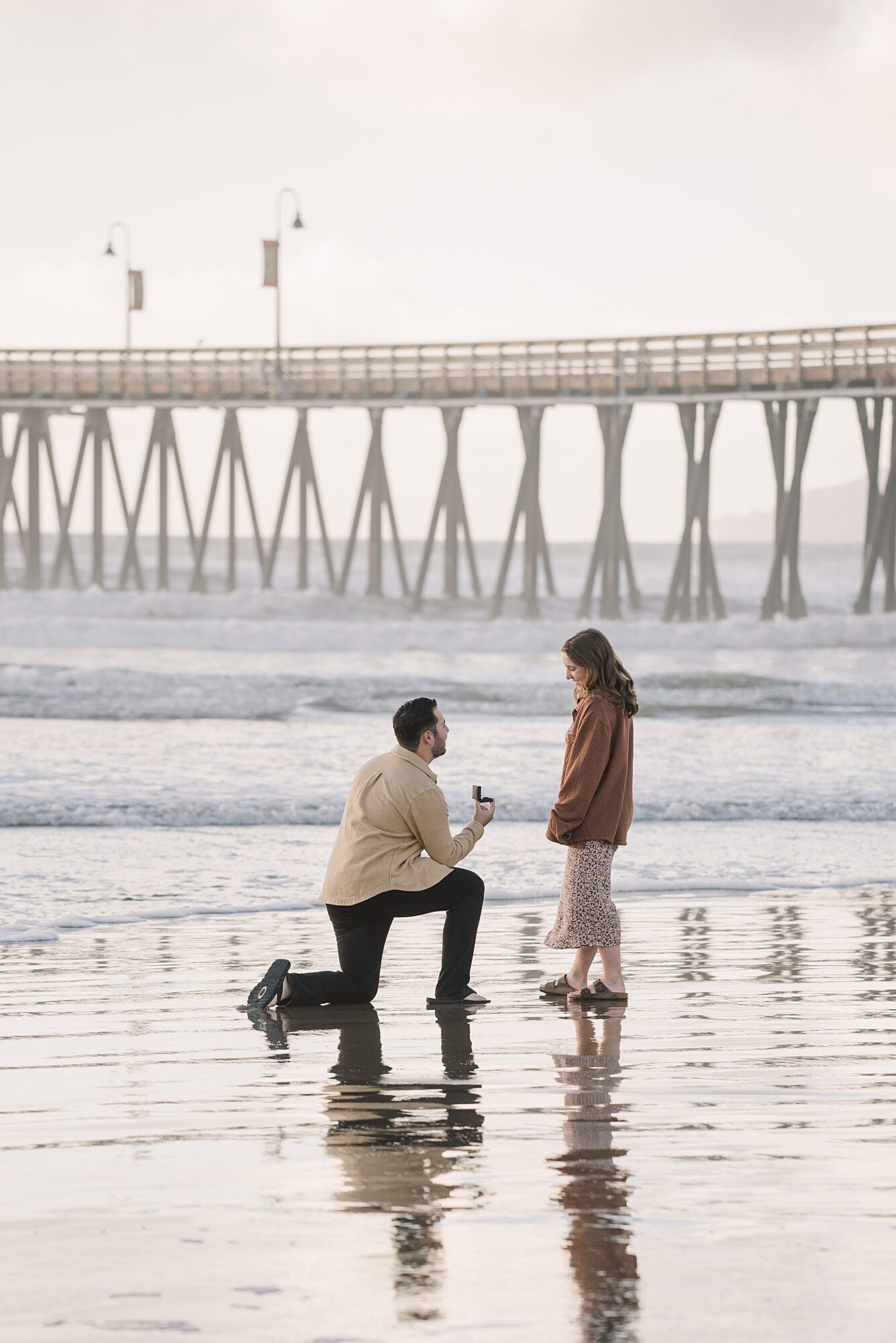 Man proposes to girlfriend on California Central Coast.
