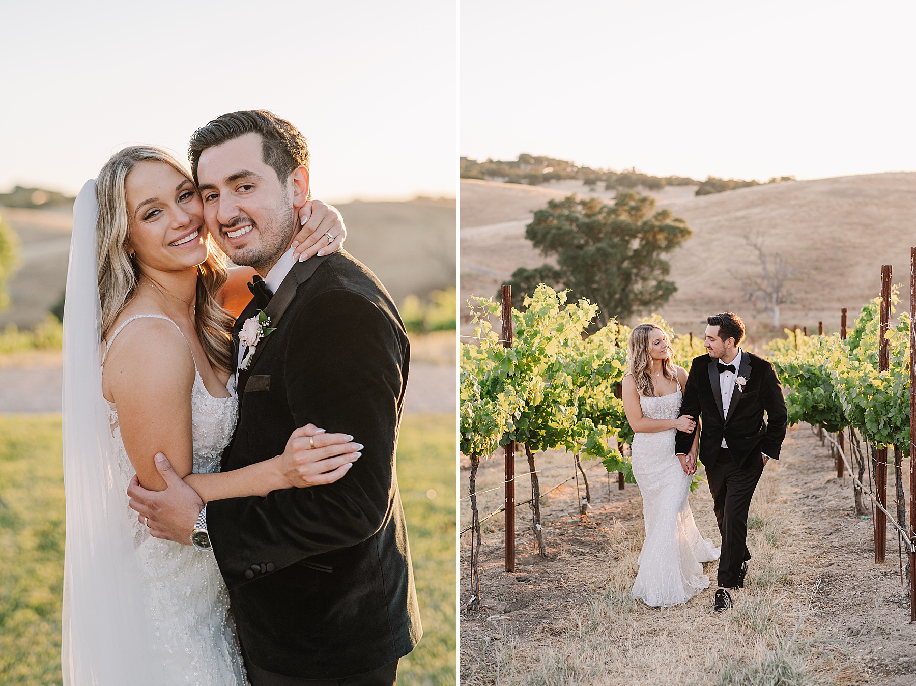 Experience the magic of a luxury wedding Ellas Vineyard in Paso Robles, CA. From breathtaking sunset photos to exquisite details.