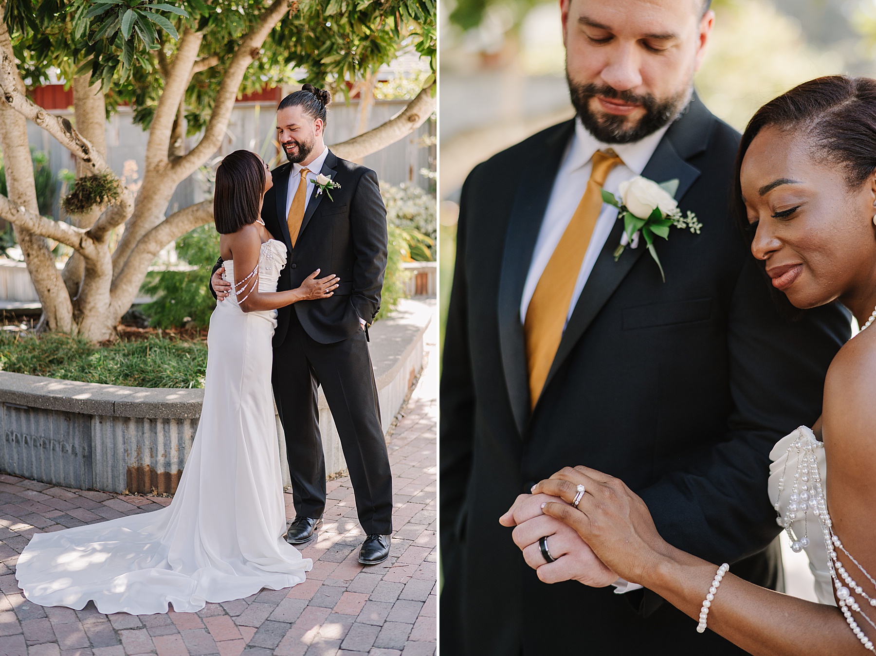 Romantic portraits of a couple at Harmony Chapel wedding venue, capturing their love amidst the natural charm of Harmony, California.