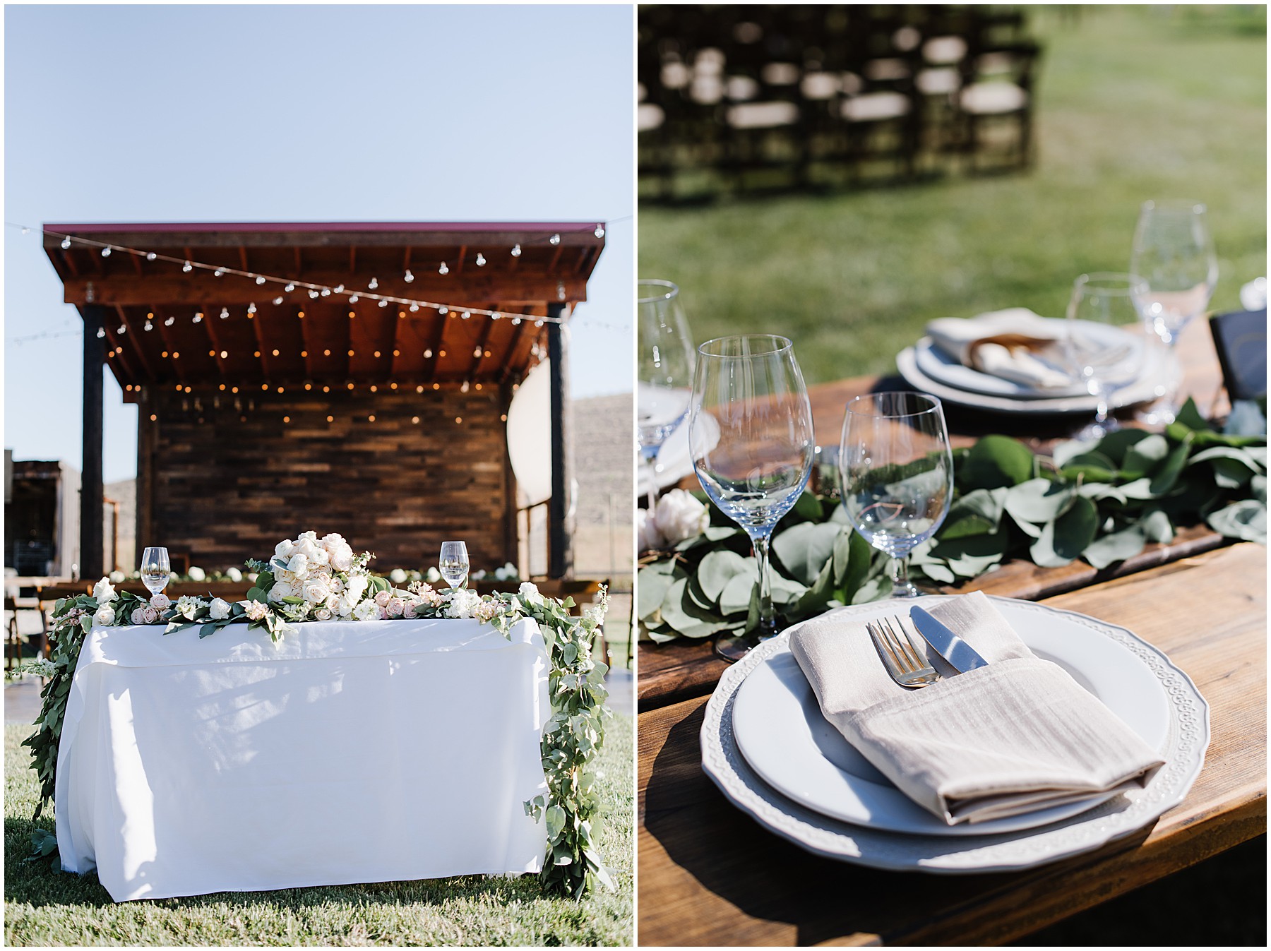 Templeton California Private Residence Outdoor Wedding with Pink & Navy